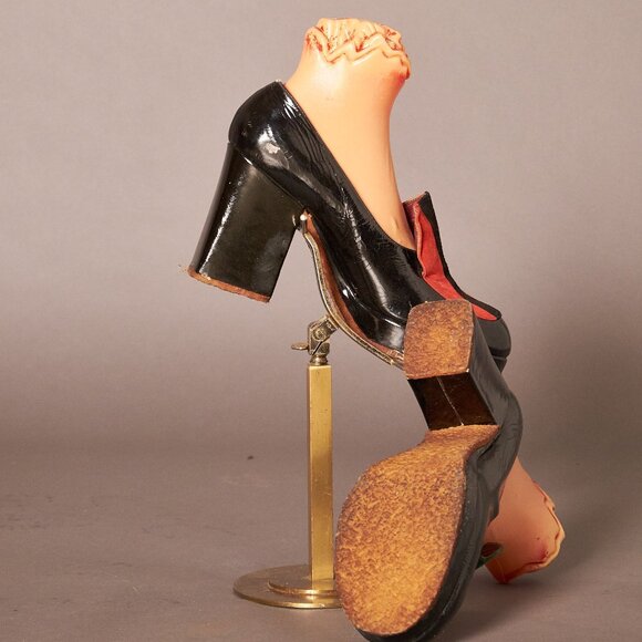 1970s Chunks Platform Suede Strip Loafer Heels - Picture 5 of 14